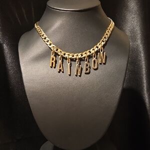 RH Rainbow Letters Chain Link Necklace